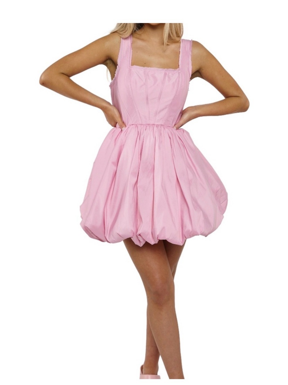 Aje Pink Mini Dress with Label Detail
